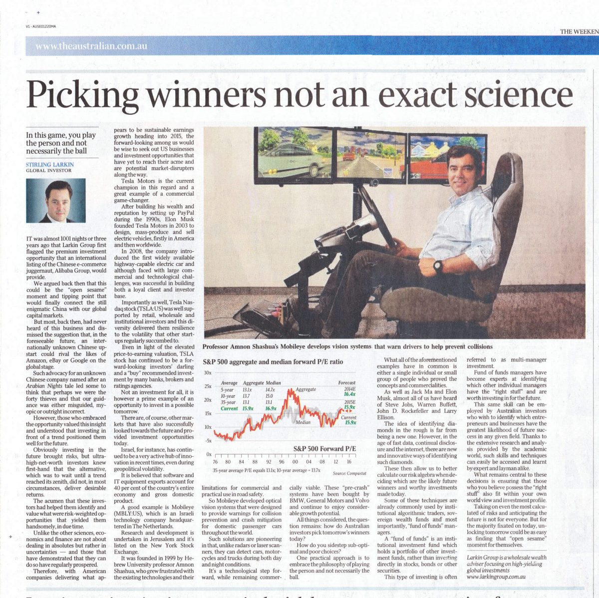 australian standfirst discusses mmarkets in israel in 2014 in the australian newspaper